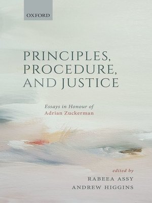cover image of Principles, Procedure, and Justice